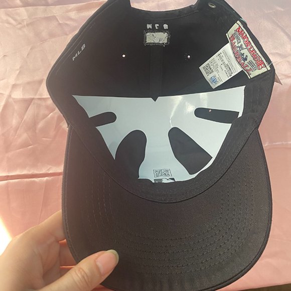 Peaked Cap Drivers Cap MLB White Embroidered Logo Baseball Cap Sun Hat - Picture 10 of 14